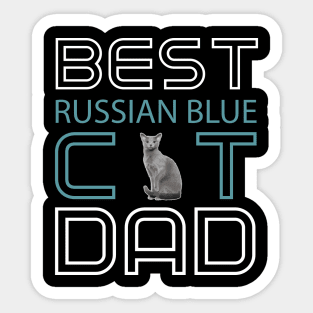 Best Russian Blue Cat Dad Sticker